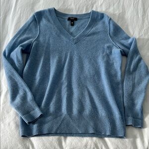 Aqua Cashmere Soft Blue Sweater - Small